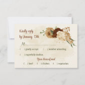 Terracotta Erden Ton Blumengrün Hochzeit RSVP Karte (Vorderseite)