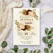 Terracotta-Erdton Blumengeburt Einladung