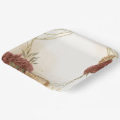 Terracotta-Erdton Blumengrün Pappteller (Gewinkelt)