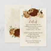 Terracotta-Erdton Blumenzwiebeldetails Begleitkarte (Vorne/Hinten)