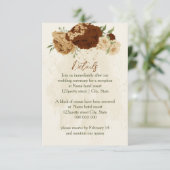 Terracotta-Erdton Blumenzwiebeldetails Begleitkarte (Stehend Vorderseite)