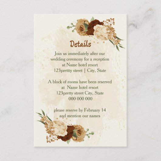 Terracotta-Erdton Blumenzwiebeldetails Begleitkarte (Vorderseite)