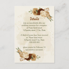 Terracotta-Erdton Blumenzwiebeldetails Begleitkarte