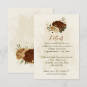 Terracotta-Erdton Blumenzwiebeldetails Begleitkarte (Vorne/Hinten)