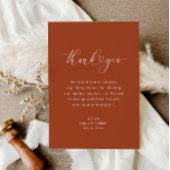 Terracotta Erdton Hochzeit danke Karte