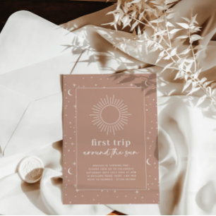 Terracotta Erster Rundgang durch die Sonne Einladu Einladung