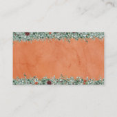 Terracotta Eucalyptus Burgundy Orange Floral Begleitkarte (Rückseite)