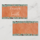 Terracotta Eucalyptus Burgundy Orange Floral Begleitkarte (Vorne/Hinten)