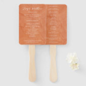 Terracotta Eucalyptus Burgundy Orange Floral Fächer (Vorne und Hinten)