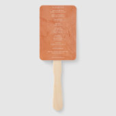 Terracotta Eucalyptus Burgundy Orange Floral Fächer (Rückseite)