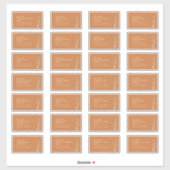 Terracotta Eucalyptus Deko Guest Address Label (Blatt)