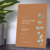 Terracotta Eucalyptus Deko Probe Abendessen Einladung