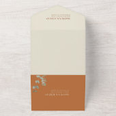 Terracotta Eucalyptus Deko Wedding All In One Einladung (Außenbereich)
