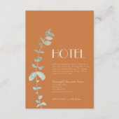 Terracotta Eucalyptus Deko Wedding Hotel Begleitkarte (Vorderseite)