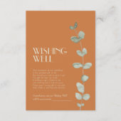 Terracotta Eucalyptus Deko Wedding wünscht sich ei Begleitkarte (Vorderseite)