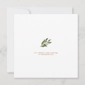 Terracotta Eucalyptus Wedding Square Save the Date (Rückseite)