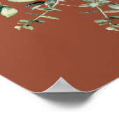 Terracotta Eucalyptus Wedding Willkommen Poster (Ecke)