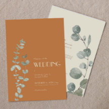 Terracotta Eukalyptus Deko in einer Hochzeit