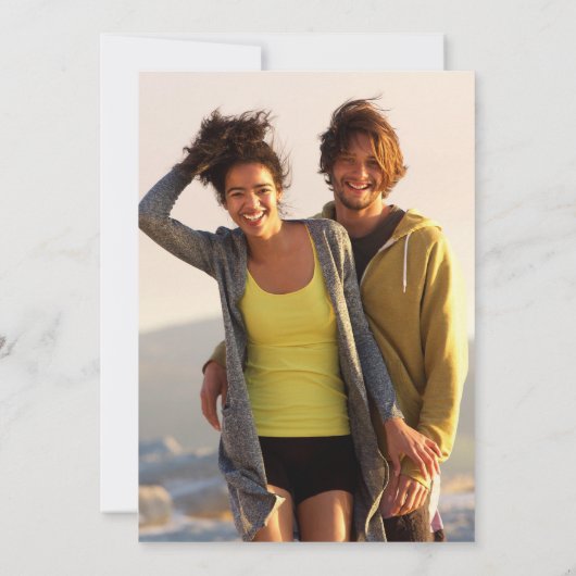 Terracotta Eukalyptus Greenery Foto Wedding Einladung (Rückseite)