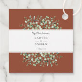 Terracotta Eukalyptus Together Forever Wedding Geschenkanhänger (Rückseite)