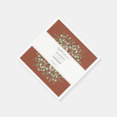 Terracotta Eukalyptus Together Forever Wedding Serviette (Ecke)