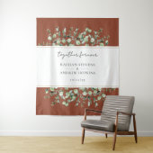 Terracotta Eukalyptus Wedding Together Forever Wandteppich (Beispiel)