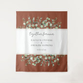 Terracotta Eukalyptus Wedding Together Forever Wandteppich (Vorderseite)