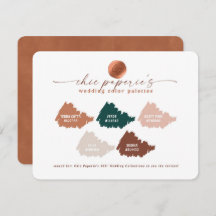 Terracotta Fall 2021 Wedding Color Palette Card