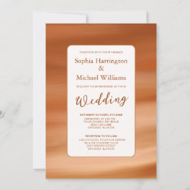 Terracotta Fall Autumn Wedding Invite QR Code  Einladung