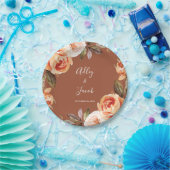 Terracotta Fall Boho Floral Wedge Pappteller (Party)