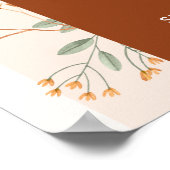 Terracotta Fall Boho Wildblume Poster (Ecke)