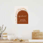 Terracotta Fall Boho Wildblume Poster (Küche)