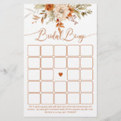 Terracotta fall Brautparty Bingo (Vorderseite)