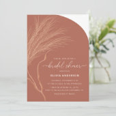 Terracotta Fall Brautparty Einladung (Stehend Vorderseite)