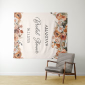 Terracotta Fall Brautparty Hintergrund Tapestation Wandteppich (Beispiel (Horizontal))