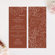 Terracotta Fall Burnt Orange Boho Floral
