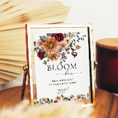 Terracotta Fall Floral Blume oder Blume Bar Poster
