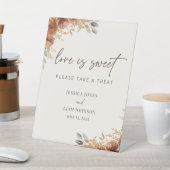 Terracotta Fall Floral Boho Gastgeschenke Hochzeit Sockelschild (In SItu)