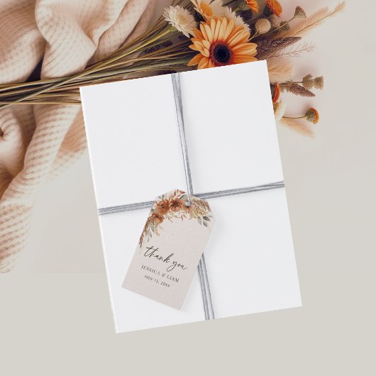 Terracotta Fall Floral Gastgeschenk Hochzeit Viele Geschenkanhänger