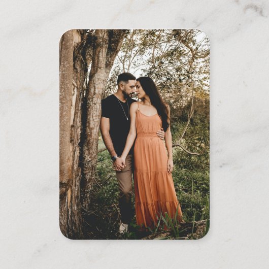 Terracotta Fall Floral Modern QR Code UAWG Begleitkarte (Rückseite)