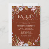 Terracotta Fall in Liebe Bridal Dusche Einladung (Vorderseite)