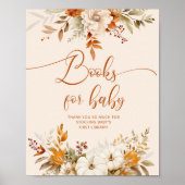 Terracotta fall Kürbisbücher für Kinder Poster (Vorne)