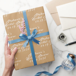 Terracotta Fall Modernes Brautparty Geschenkpapier