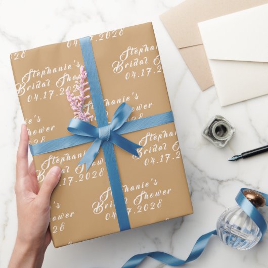 Terracotta Fall Modernes Brautparty Geschenkpapier (Schenken)