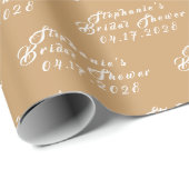 Terracotta Fall Modernes Brautparty Geschenkpapier (Rolleneckpunkt)