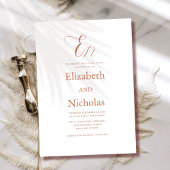 Terracotta Fall Online-Vorlage Hochzeitseinladung Einladung