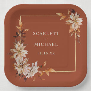 Terracotta Fall Paper Plate Pappteller