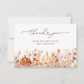 Terracotta Fall Pumpkin Brautparty Vielen Dank Karte (Vorderseite)