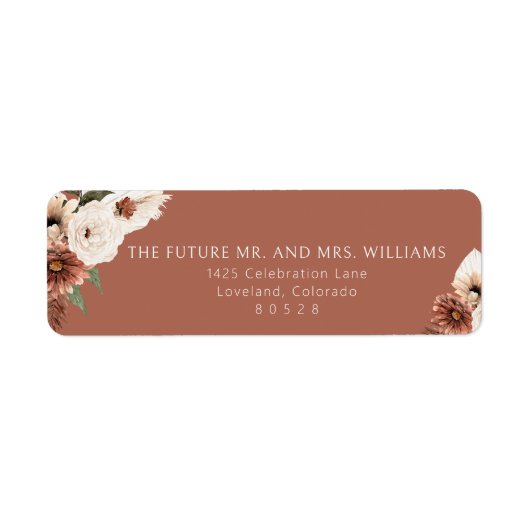Terracotta Fall Wedding Return Address (Vorne)