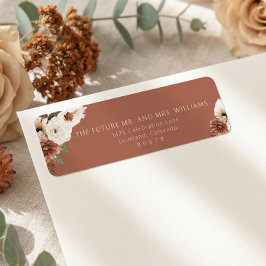 Terracotta Fall Wedding Return Address